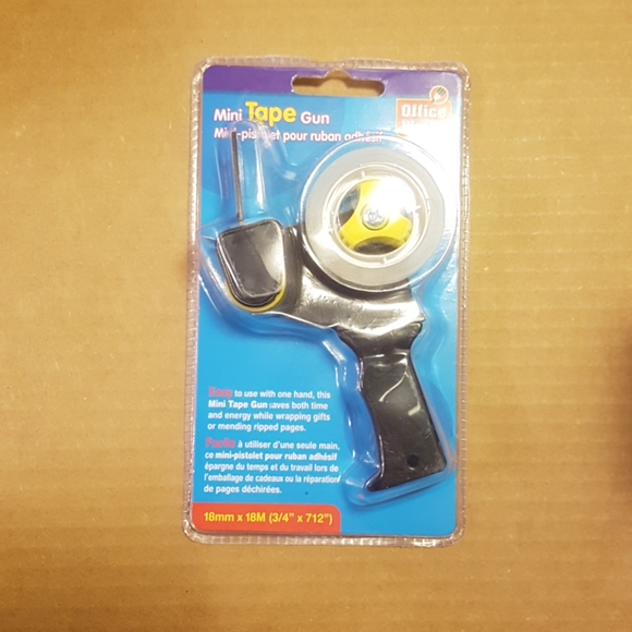 Office Works Office Mini Tape Gun Black Color Clear Tape Roll Poshmark